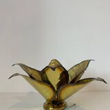 Copper-plated brass flower wall light