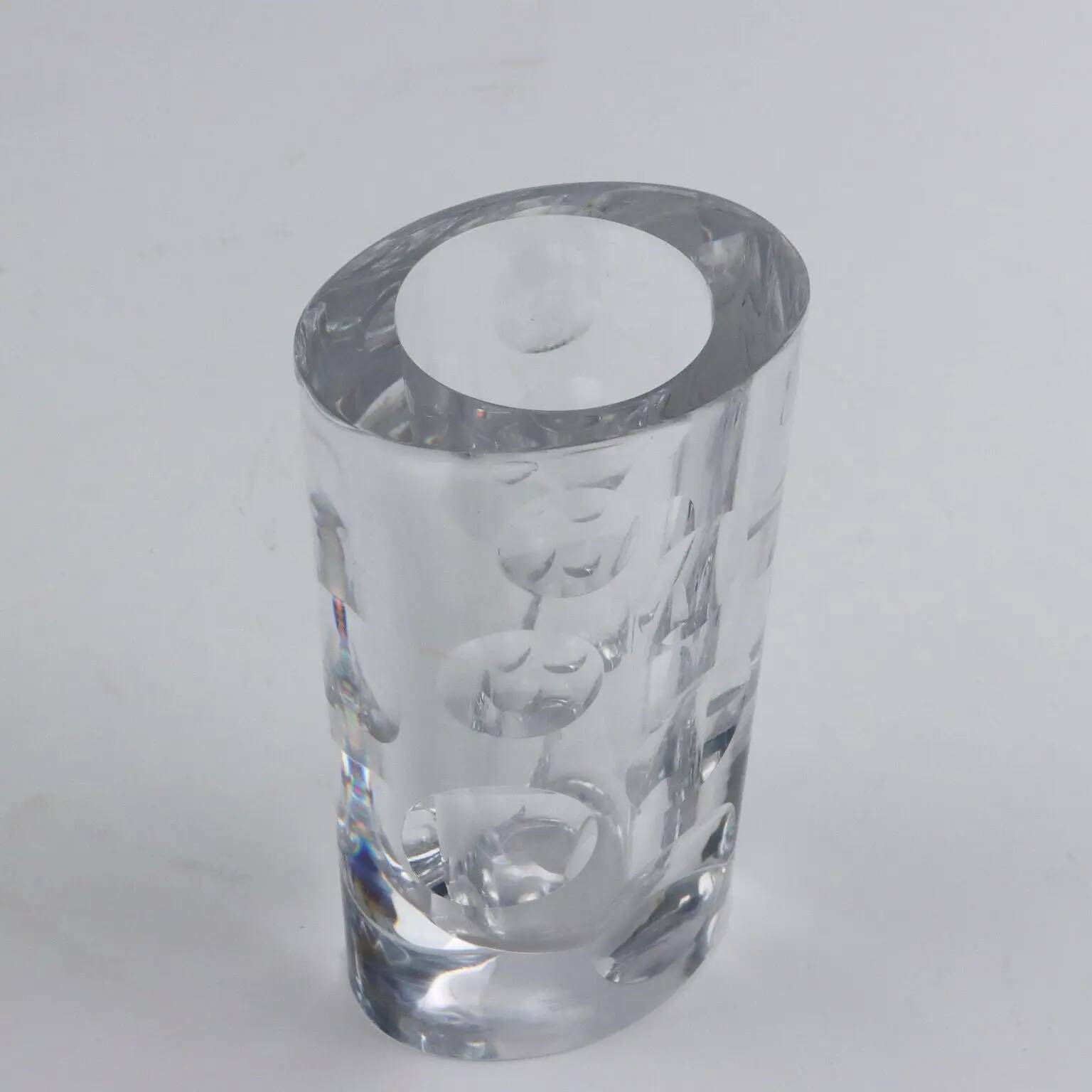 Vintage crystal vase Sèvres France 20th Century