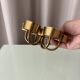 Vintage Solid Brass Seven-Light Candle Holder, Scandinavian Modern, 1970s