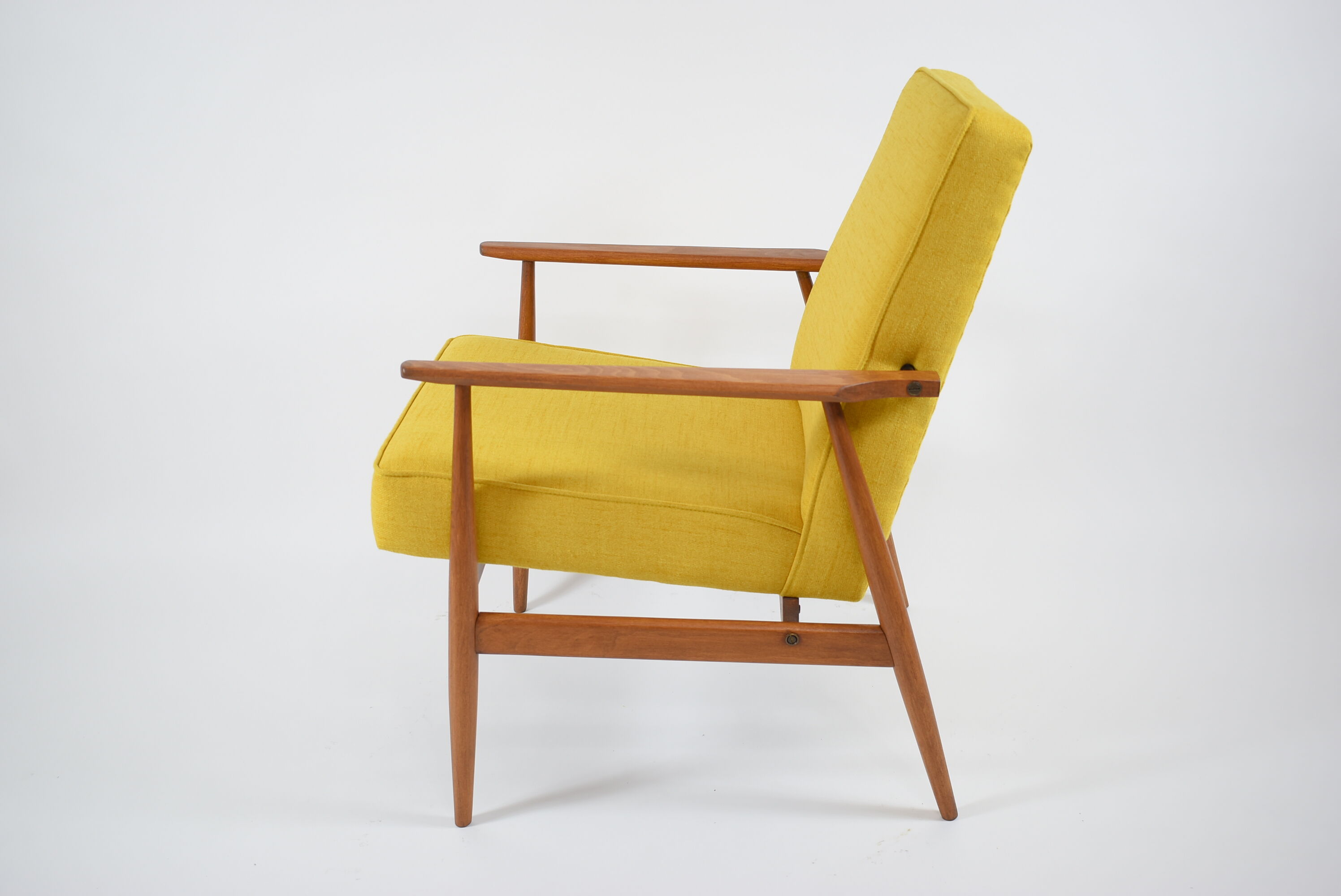Fauteuil, années 70, couleur jaune