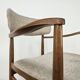 Swedish armchair in wood and fabric