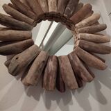 Driftwood mirror, sun shape