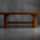 Alpine elmwood dining table in the style of Pierre Chapo, France, 1960s