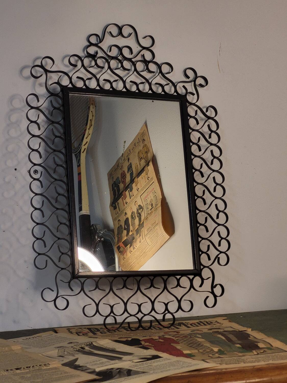 Miroir métal vintage