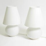 Lampes de table Leucos Paralume originales des années 1980, fabriquées en Italie | hauteur