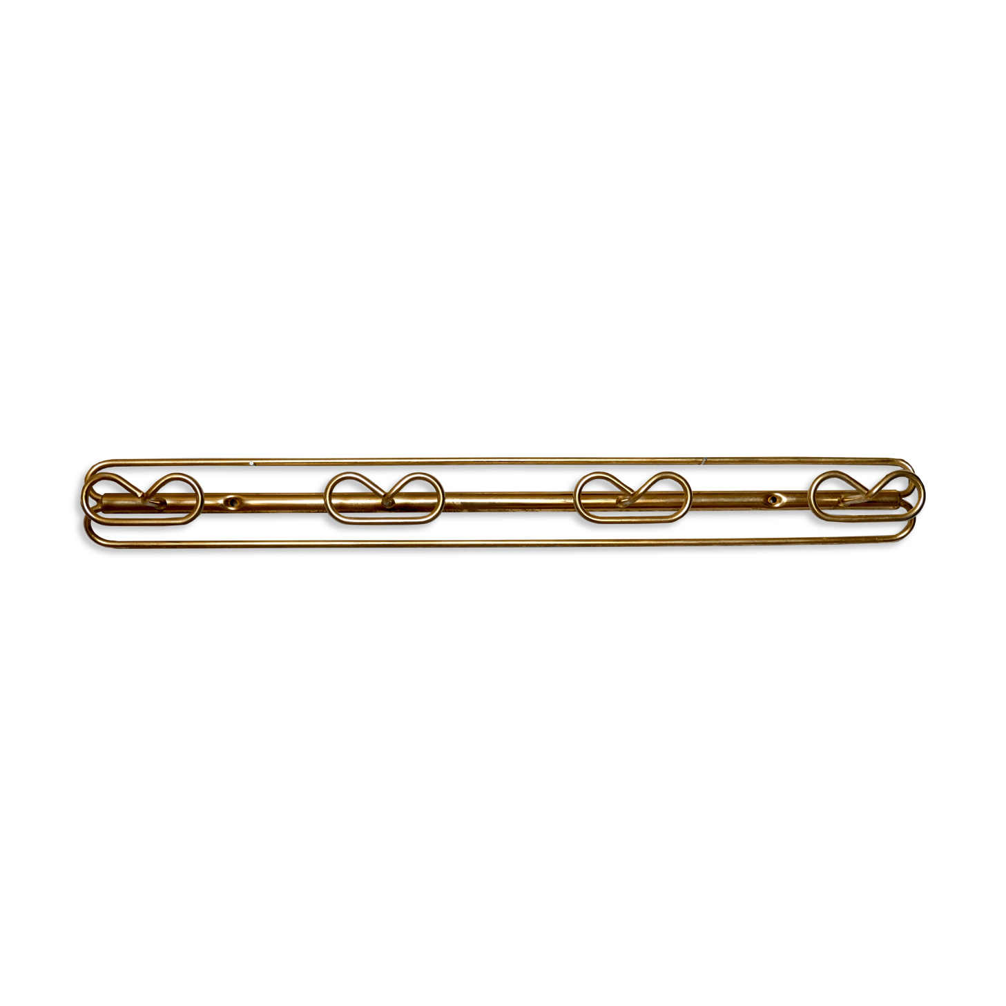 Patère en métal doré des années 50