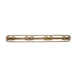 Patère en métal doré des années 50