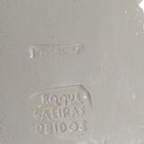 Plate in old barbotine with lobster