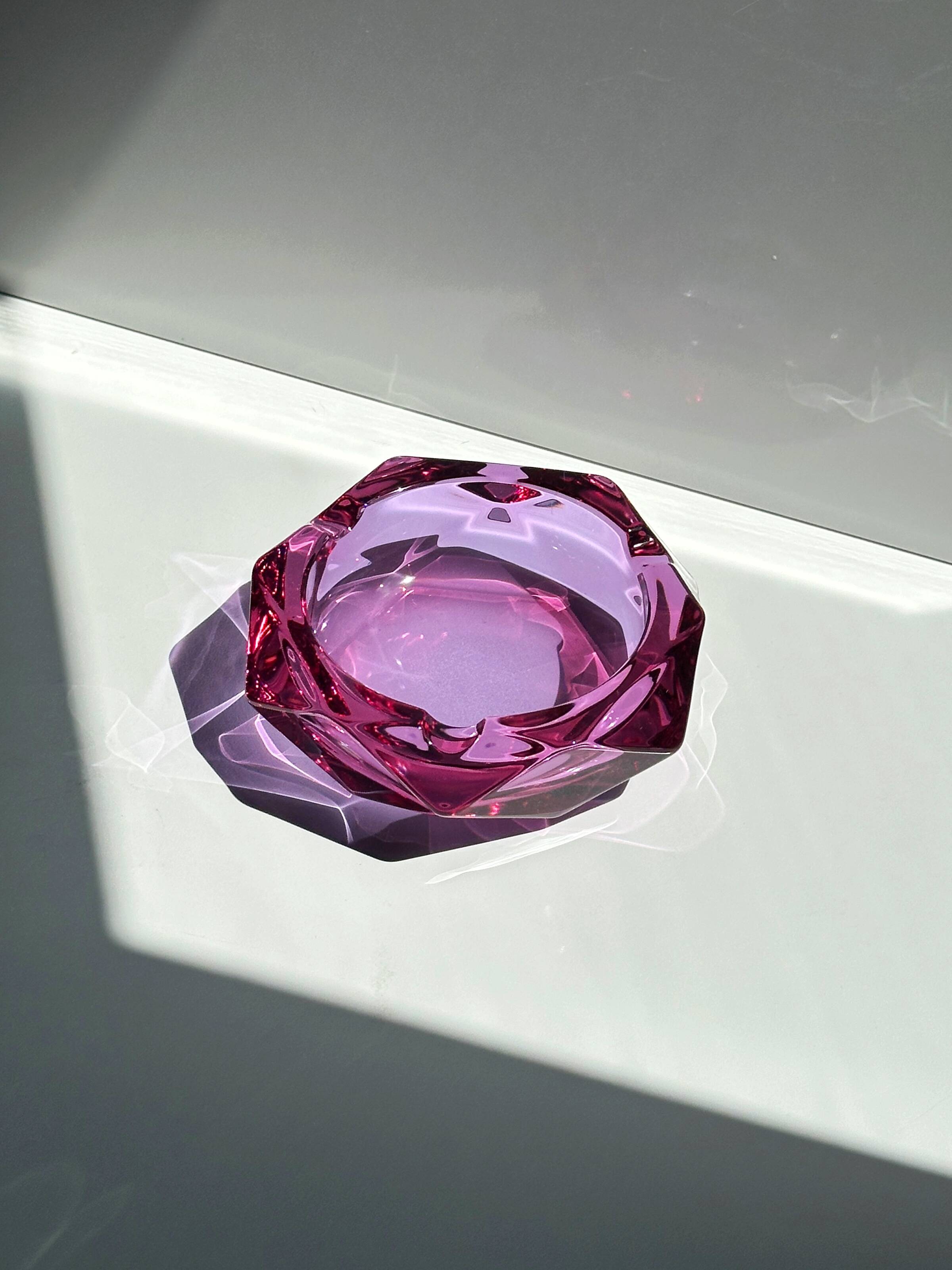 Cendrier Murano Alexandrite des années 1970 / Vide Poche