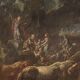 Great painting from the 18th century, Moses Striking the Rock