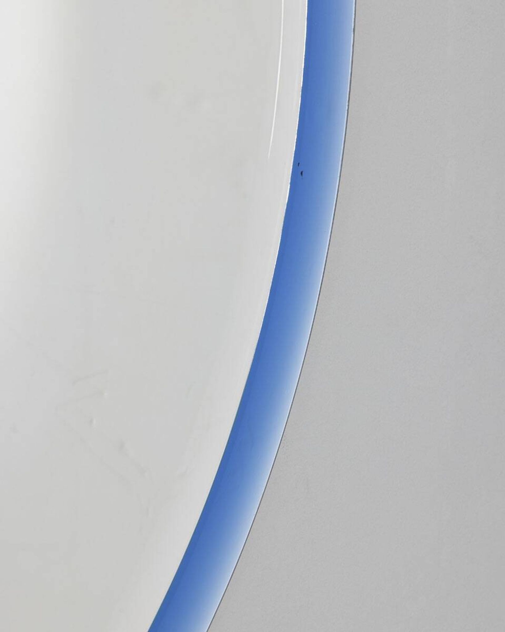 Vintage mirror 70s Crystal Blue Design A. Lupi for Cristal Luxor