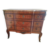 Louis XV-Louis XVI Transition style marquetry chest of drawers