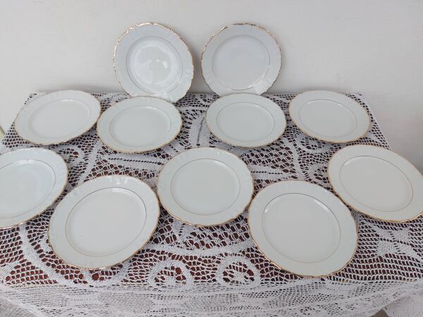 12 assiettes à dessert porcelaine bavaria,winterling