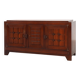 Art Deco carved geometric sideboard by Charles Dudouyt in oak, France ca. 1