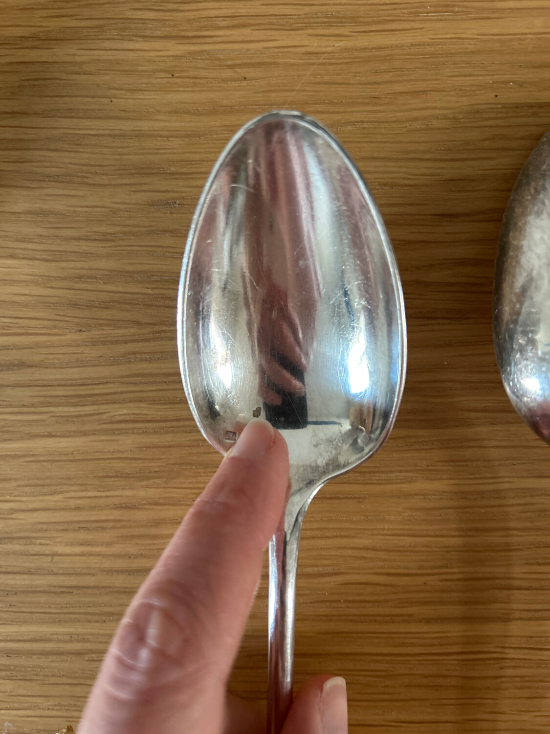 Silver-plated metal tablespoon