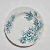 Set of 9 hollow plates Terre de Fer, Floréal model