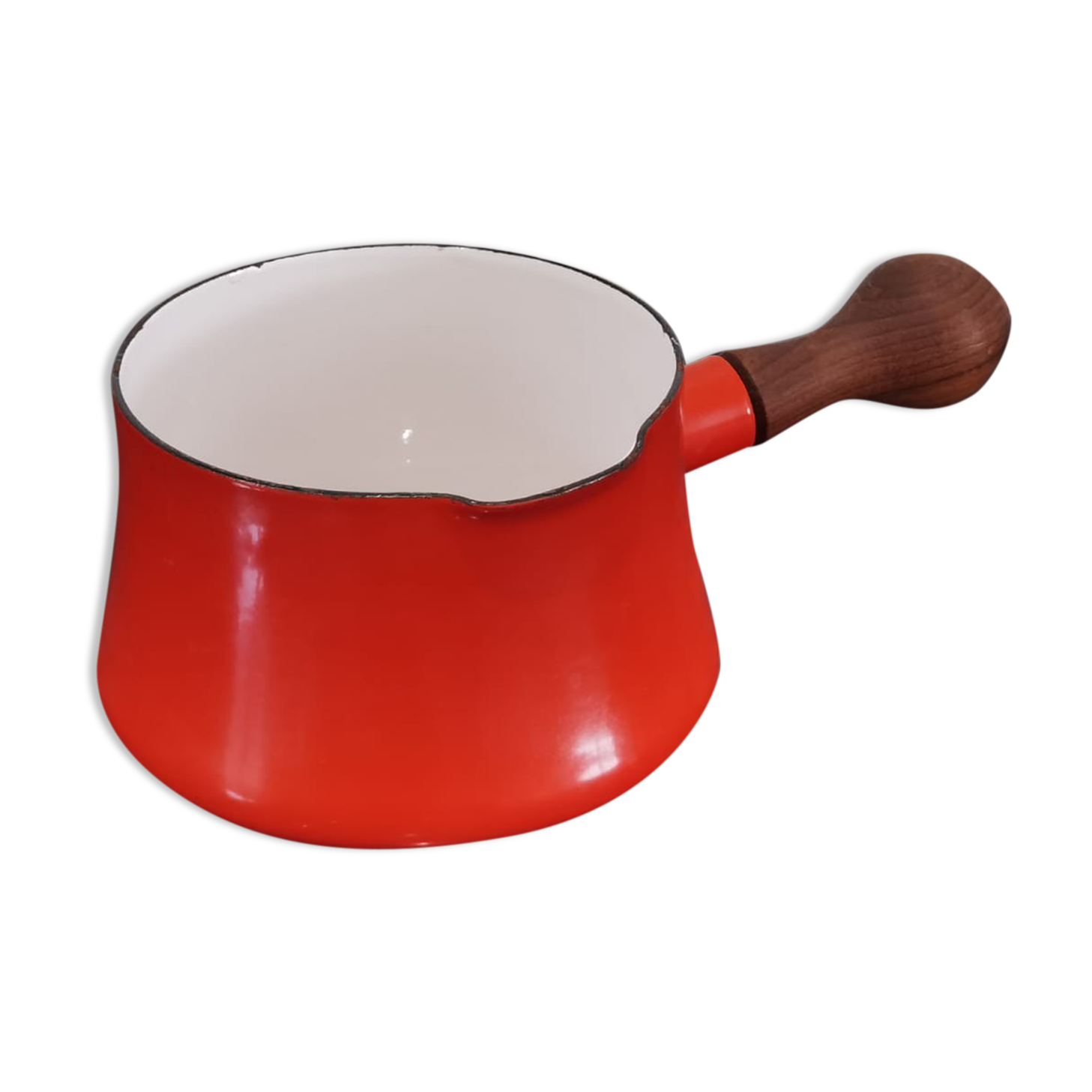 Red casserole DANSK DESIGNS in enamelled metal IHQ 60s