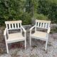 2 refurbished Ikea wooden armchairs