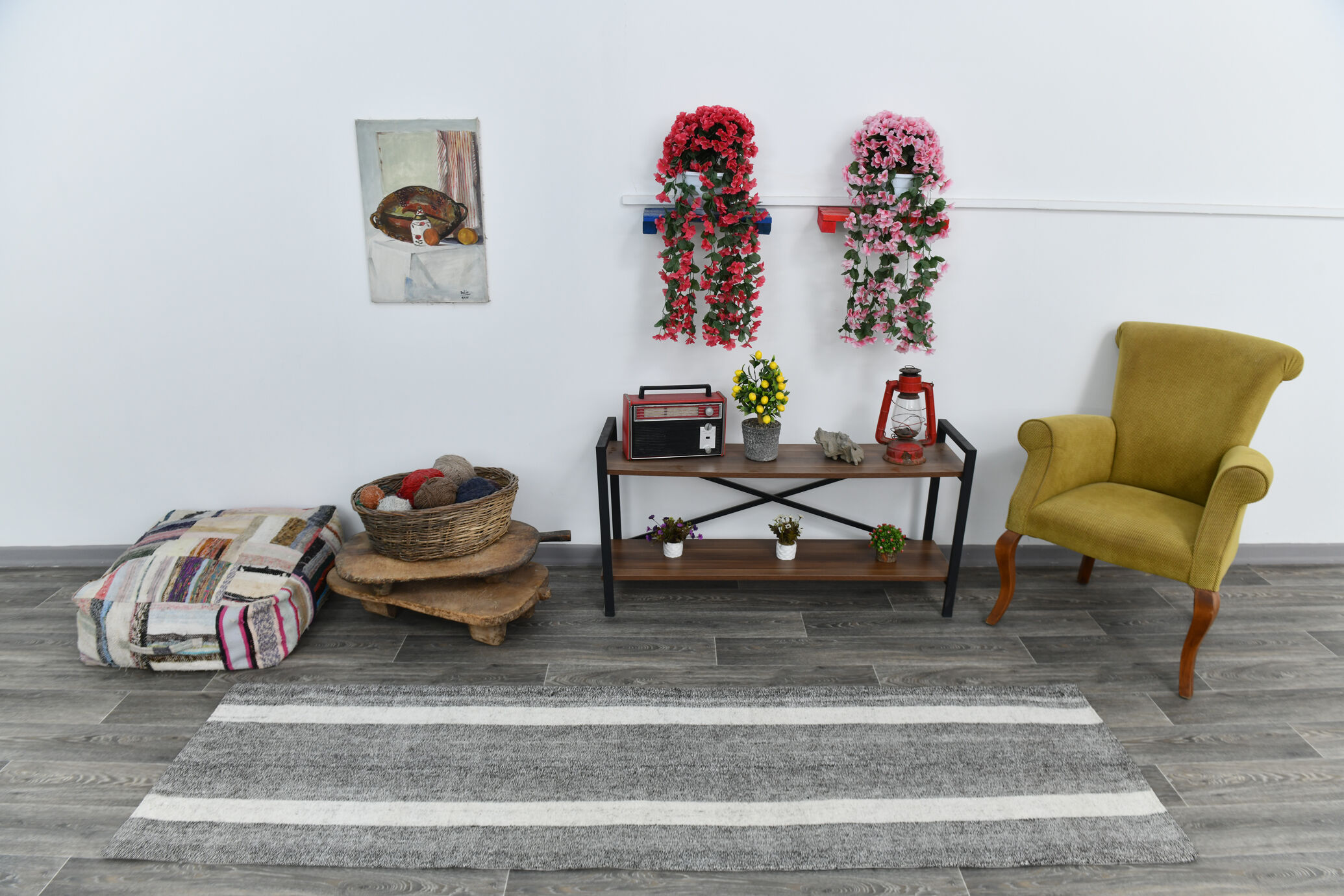 2x8 narrow vintage runner rug 71x248cm