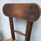 Set of 4 brutalist chairs wood and rope, popular art