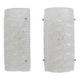 Pair of Modern Italian Murano Glass Textured Wall Sconces