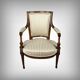 Cabriolet armchair in beech, Louis XVI period – 2nd half of the 18th century