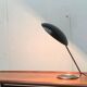 Metal table lamp model 6761 from the mid-century German period by Christian Dell for Kaiser Leuchten, 1960s.