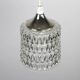 Pressed Crystal Glass Pendant Lamp with Tear Drop Pattern, Sweden, 1960s