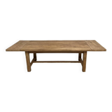 Large extendable solid oak farm table