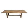 Large extendable solid oak farm table