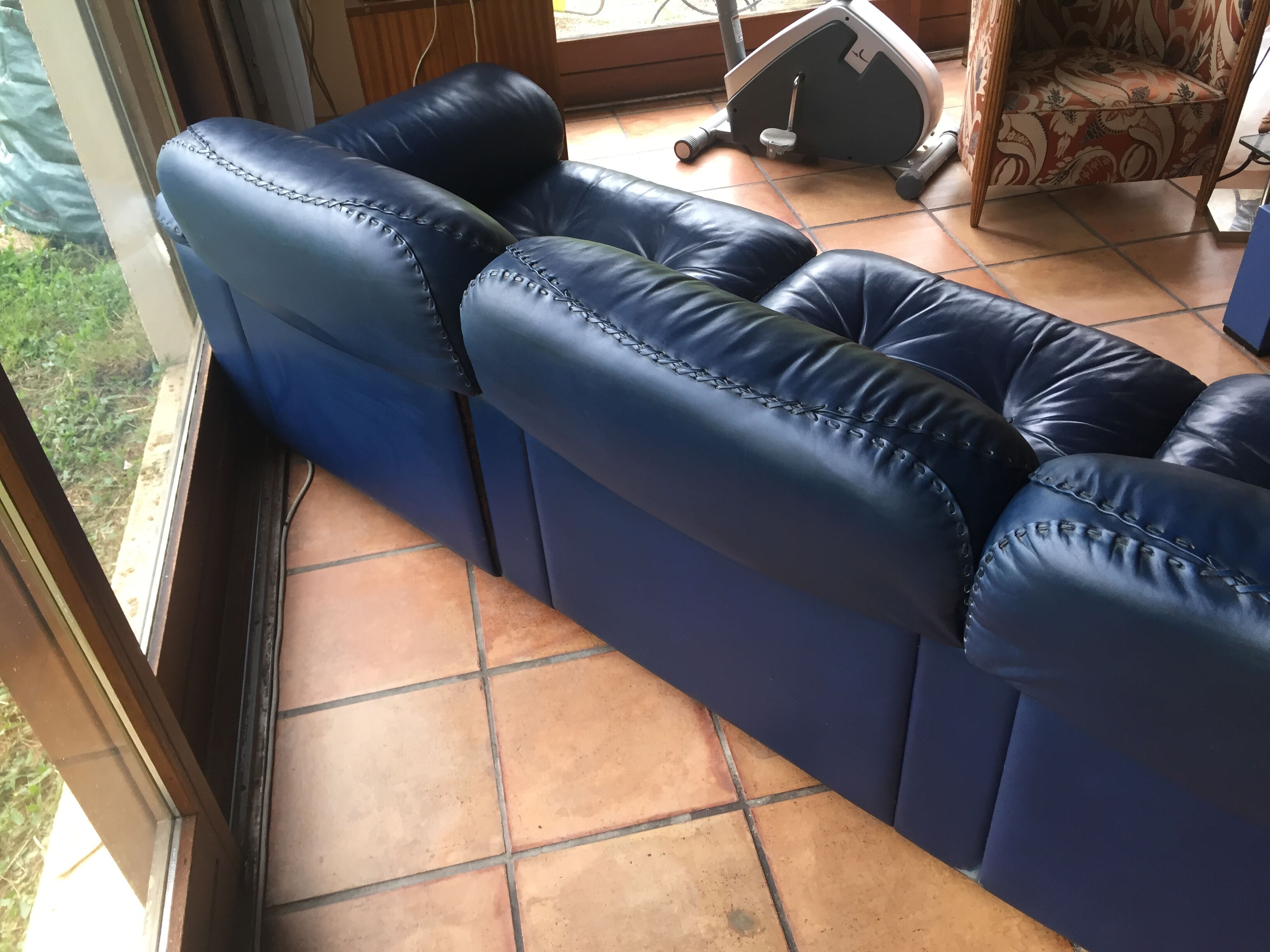 Canape de sede ds 101 blue leather