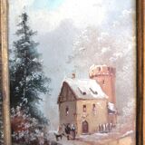 Paire de tableaux anciens