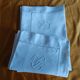 Pair of old linen & cotton pillowcases - ac monogram