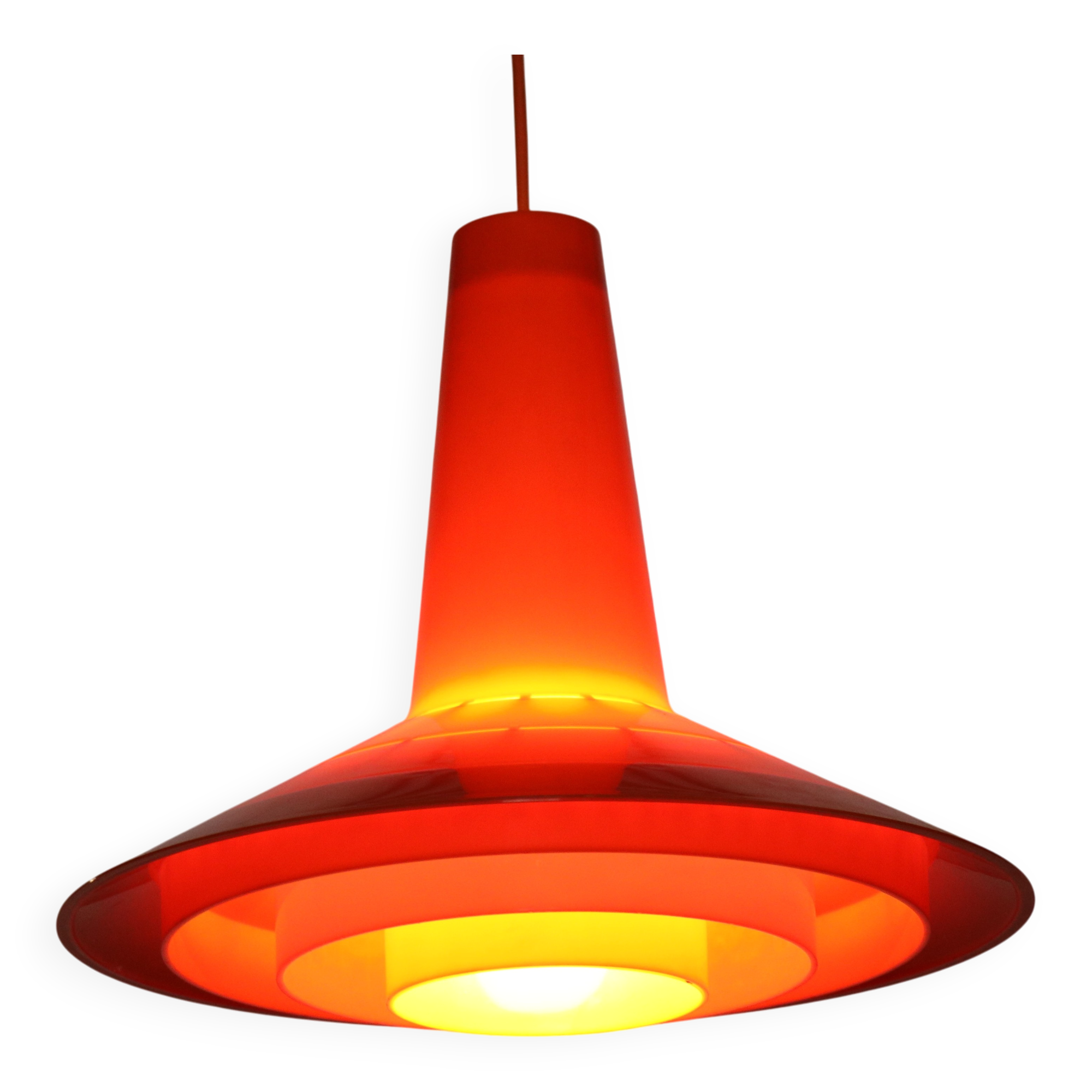 Danish Plastic Design Pendant - Bent Karlby - Schroder Kemi - space age