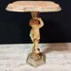 Pedestal table harness with angelot decoration in painted wood