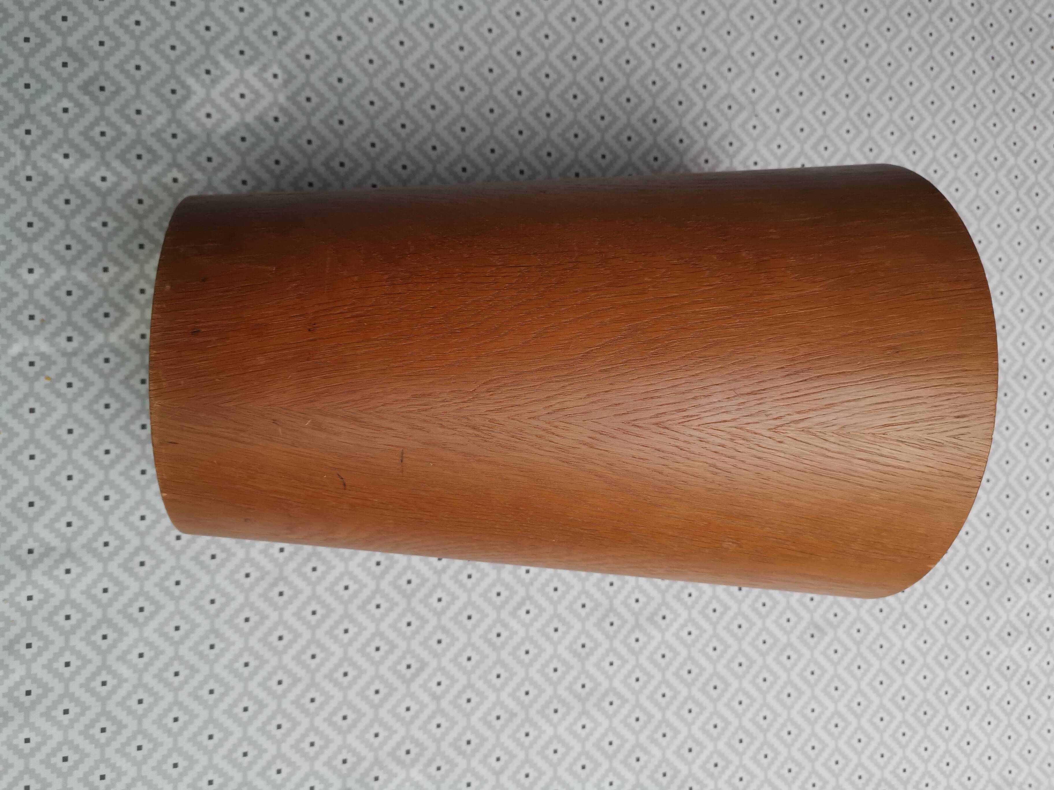 Large teak waste paper basket Martin Aberg for Servex