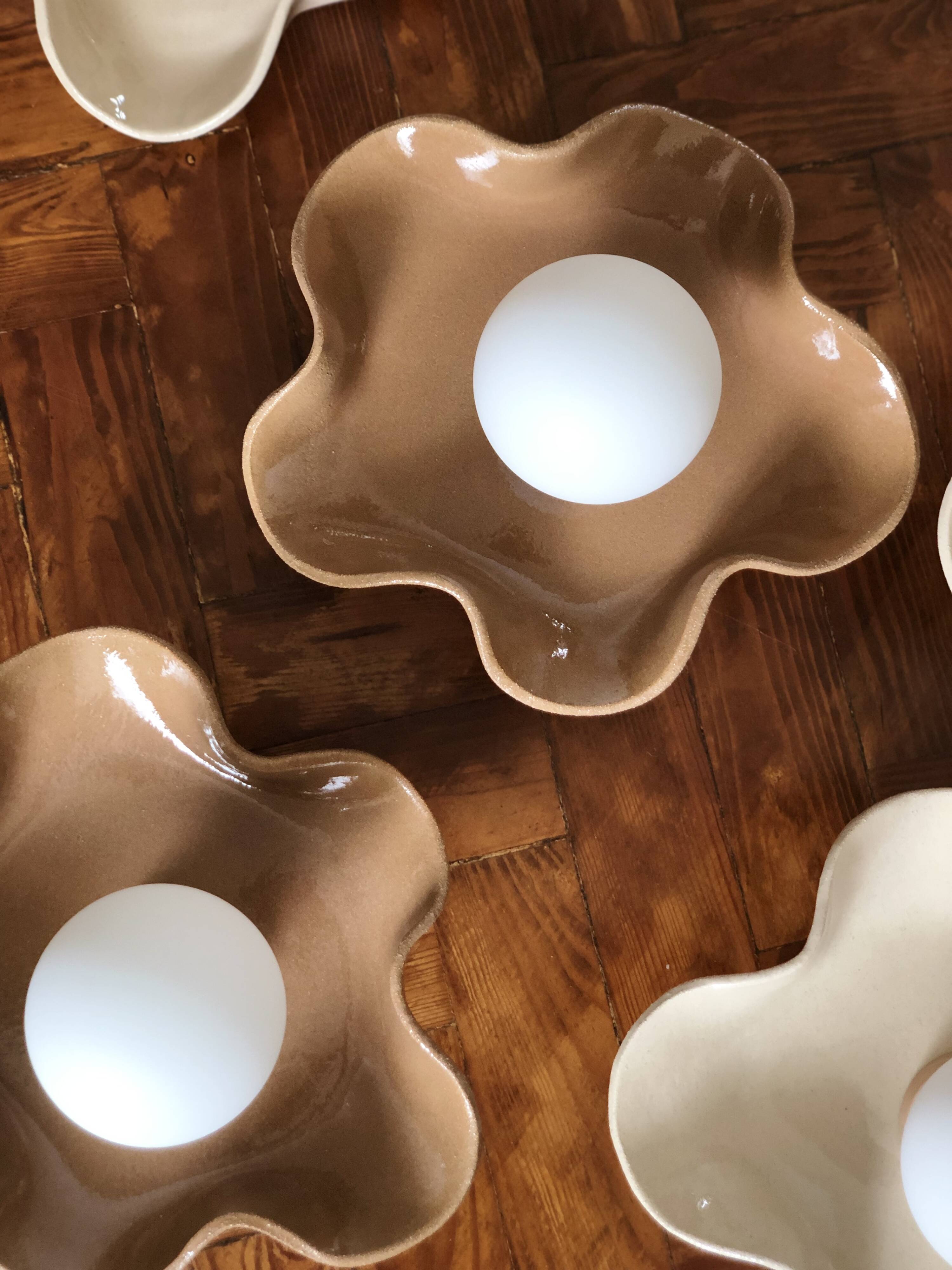 Square Coco Ceramic Wall Light - Chocolate Jelly