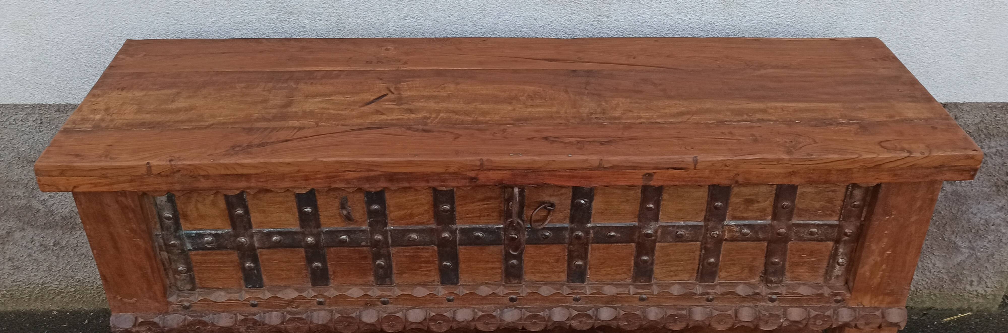 Wooden console chest