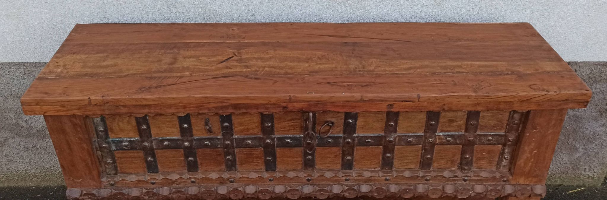 Console coffre en bois