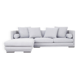Canapé d'angle malmo gris tourterelle, design scandinave