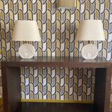 Lampes travertin Le Dauphin vintage