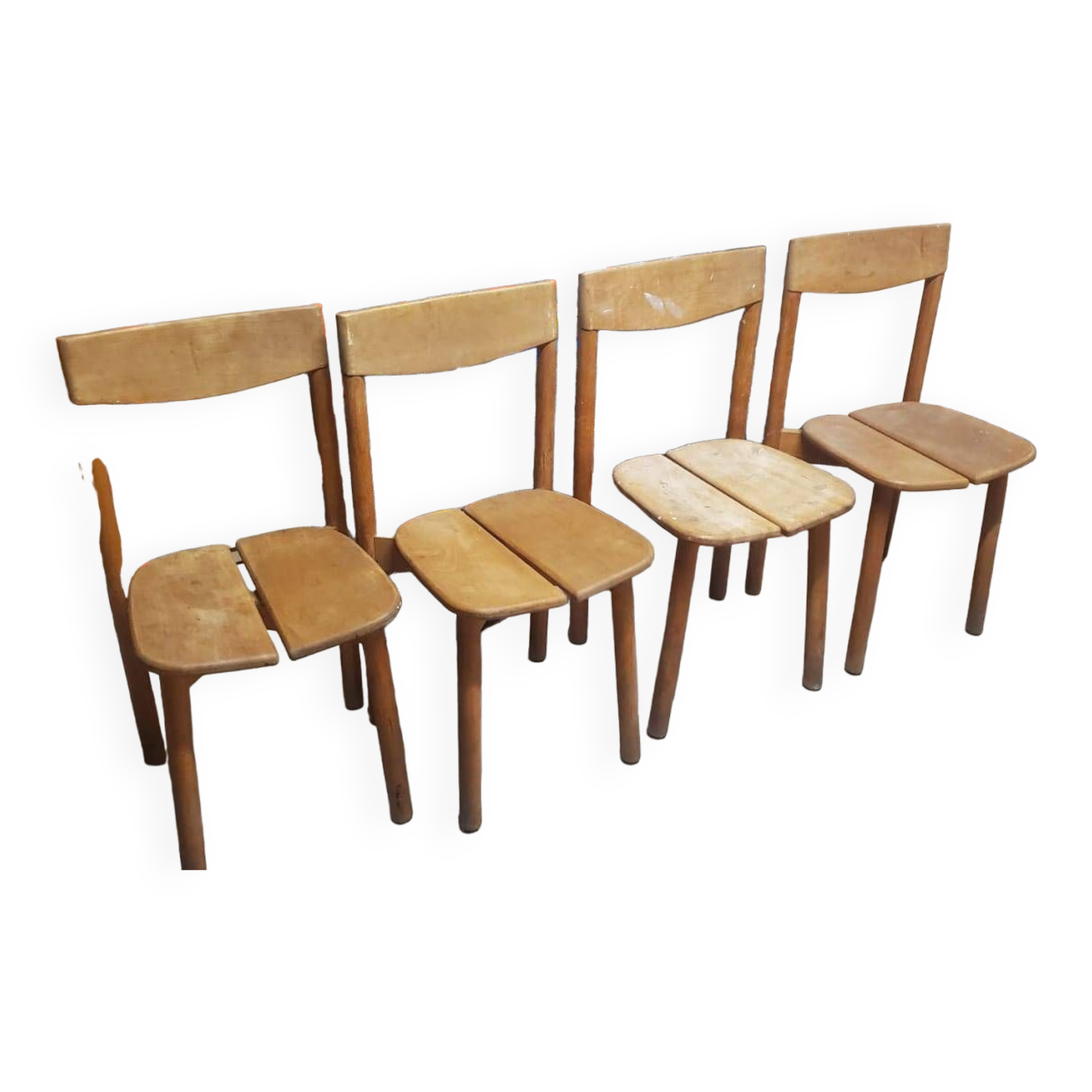 Set of 4 vintage Gautier Delaye style chairs