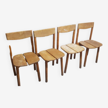 Set de 4 chaises vintage style Gautier Delaye