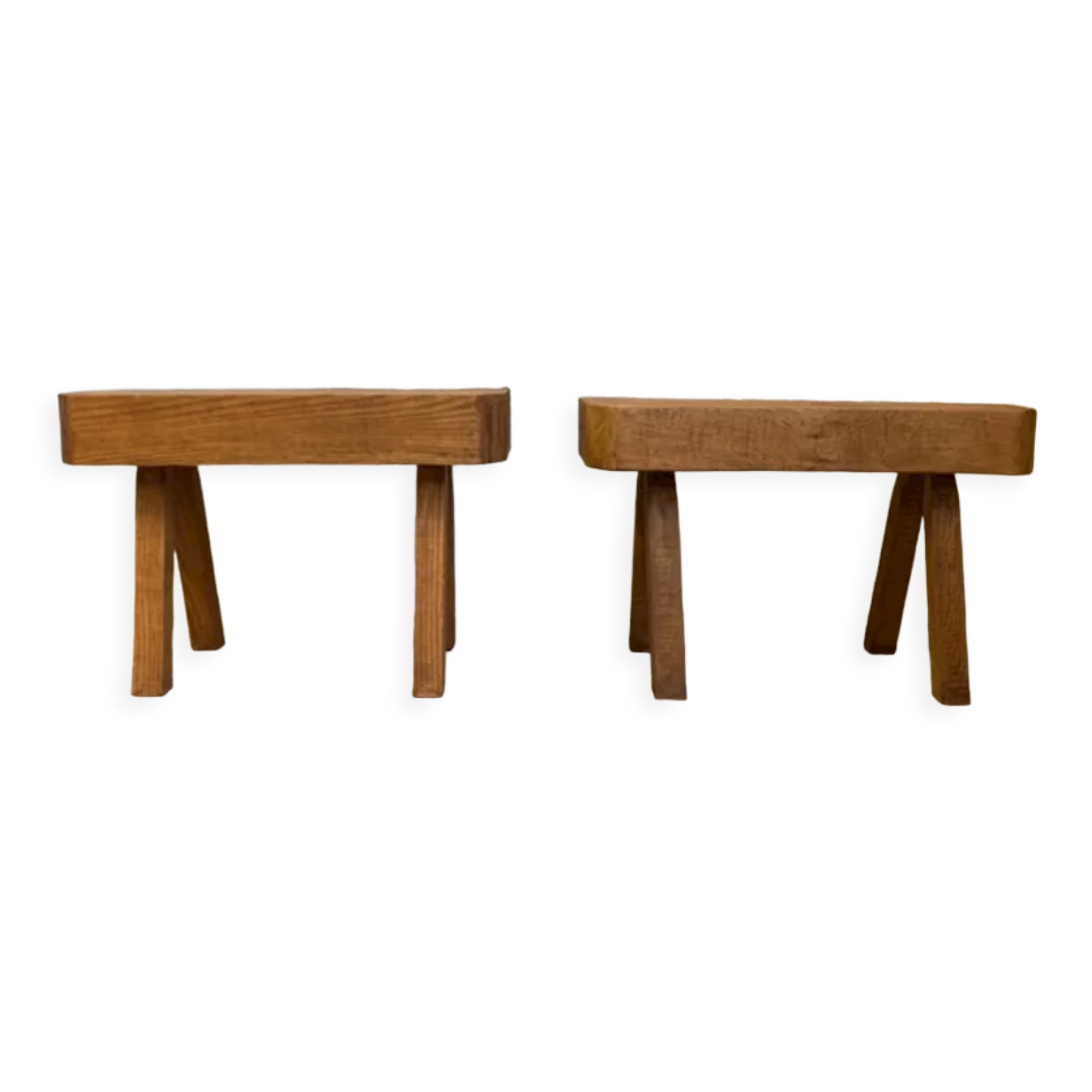 Pair of brutalist stools