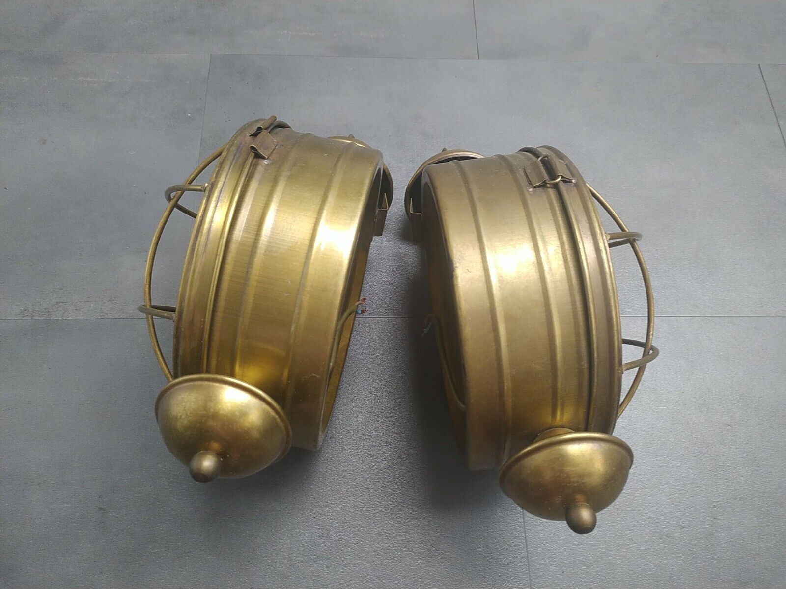 Wall sconces in brass style porthole, boat