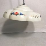 Hanging ancient bakelite white drawing flowers kitchen years 70 vintage
