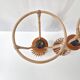 Pair of vintage rattan lamps 1960