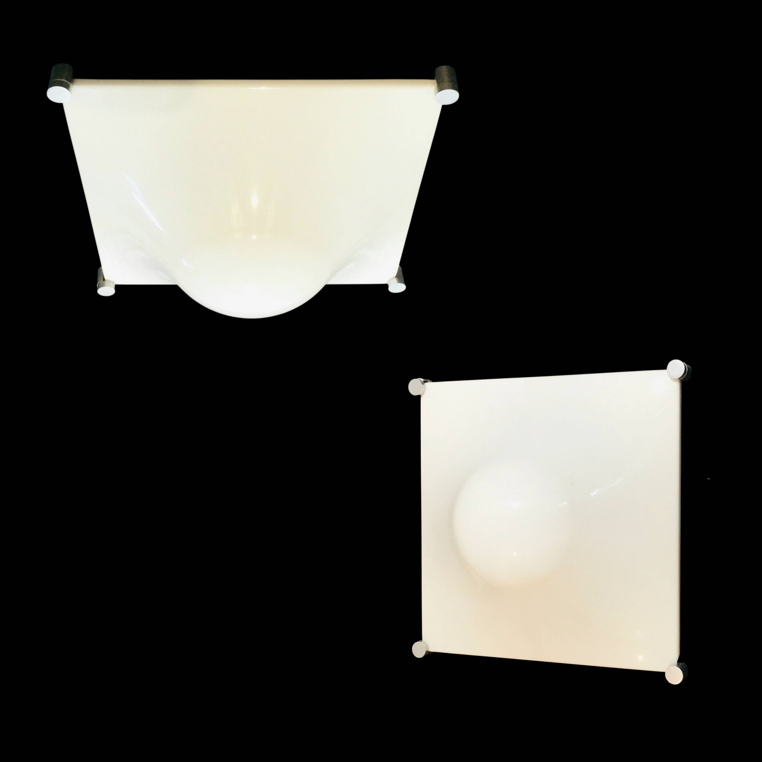 Large Space Age 'Bolla' Ceiling Light or Wall Lamp Elio Martinelli, 1970s