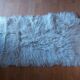 White pure wool long pile rug, vintage