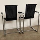 Lot de 8 chaises tubulaires, design d'Axel Bruchhäuser Tecta modèle D20 vintage